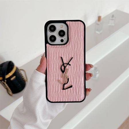 YSL プリーツレザーiPhone 16ケース