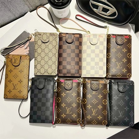 LV-グッチ ブランド カードホルダー一体型携帯 ケース