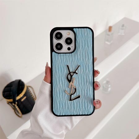 YSL プリーツレザーiPhone 16ケース