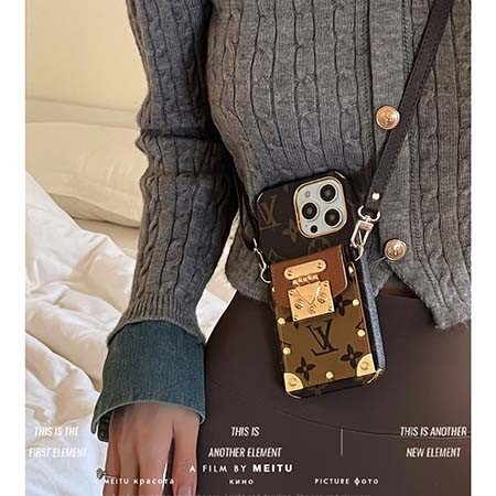 LV ブランド ショルダーストラップiPhone ケース 上半身効果