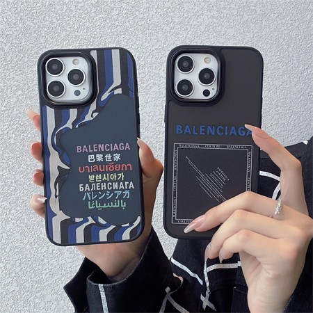 Balenciaga ブランドロゴ半透明シリコン iPhone 16 ケース