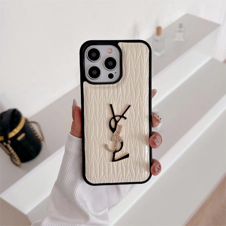 YSL プリーツレザーiPhone 16ケース