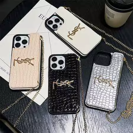 レザー イミテーション カードホルダー ysl iPhone15 15Pro ケース