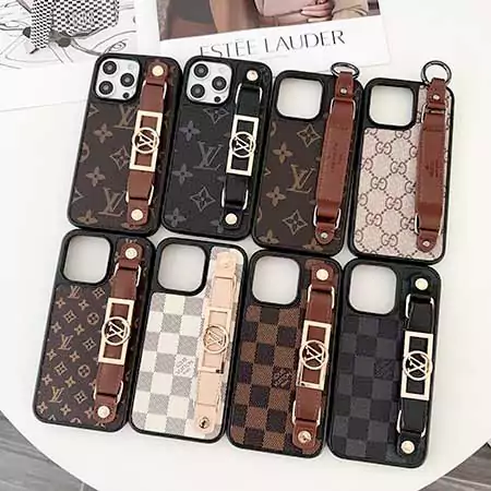 GUCCI iPhone15plus メタルロゴ スマホホルダーケース LV風スマホケース