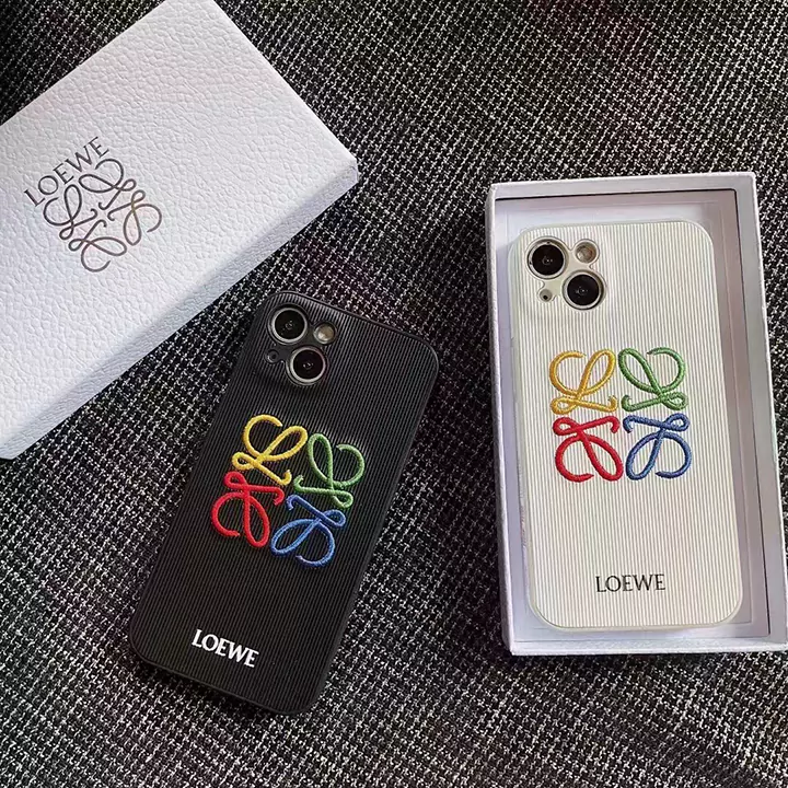 カラフルな刺繍モデルロエベiPhone15プロプラススマホケース