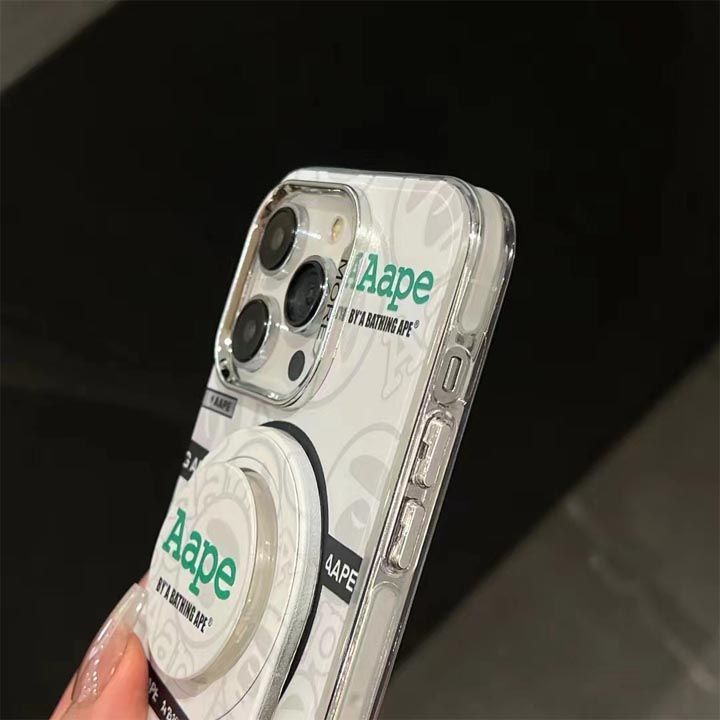 マグネットホルダーシリコンaape iPhone16pro/15promax/14plus/13ケース