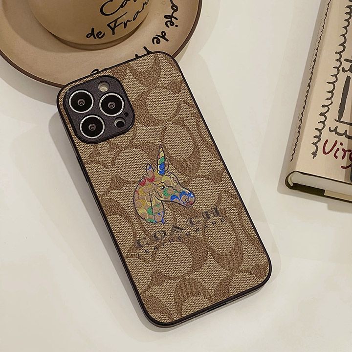 おしゃれ 薄型 COACH サメロゴ iPhone13 promax スマート保護ケース