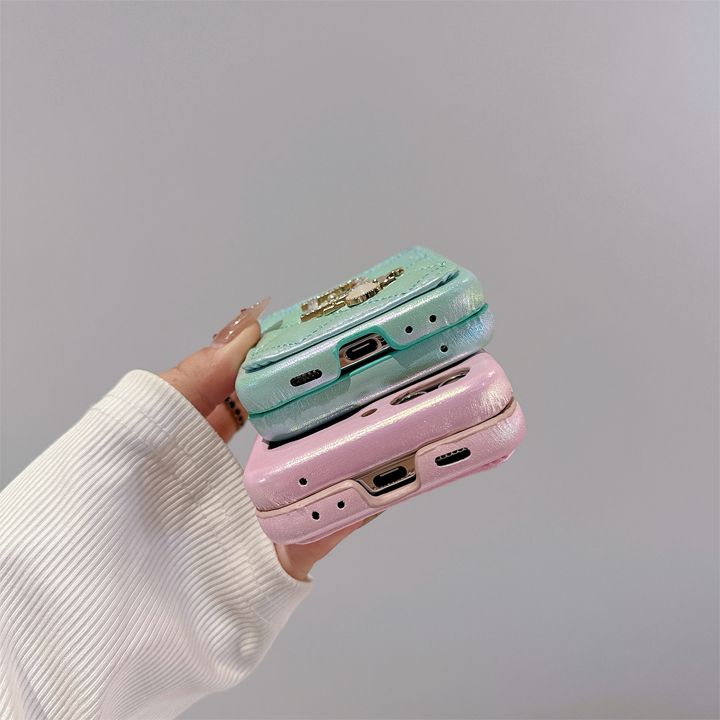 ディオール光沢ひし形刺繍大CGalaxy Z Flip5 スマホケース