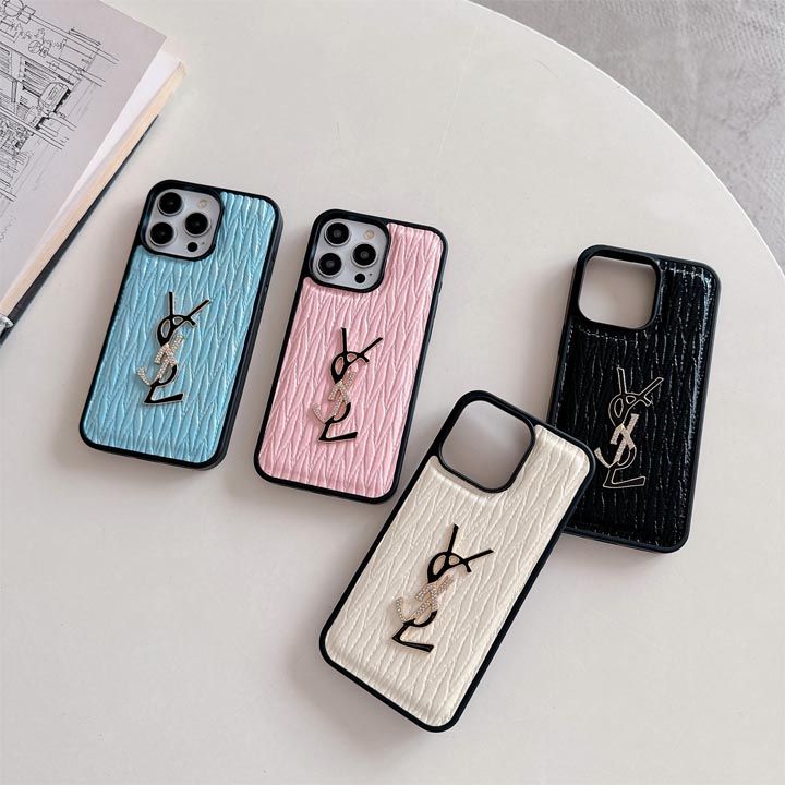 YSL プリーツレザーiPhone 16ケース