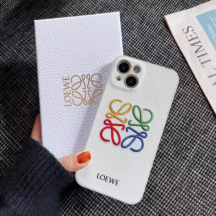 カラフルな刺繍モデルロエベiPhone15プロプラススマホケース