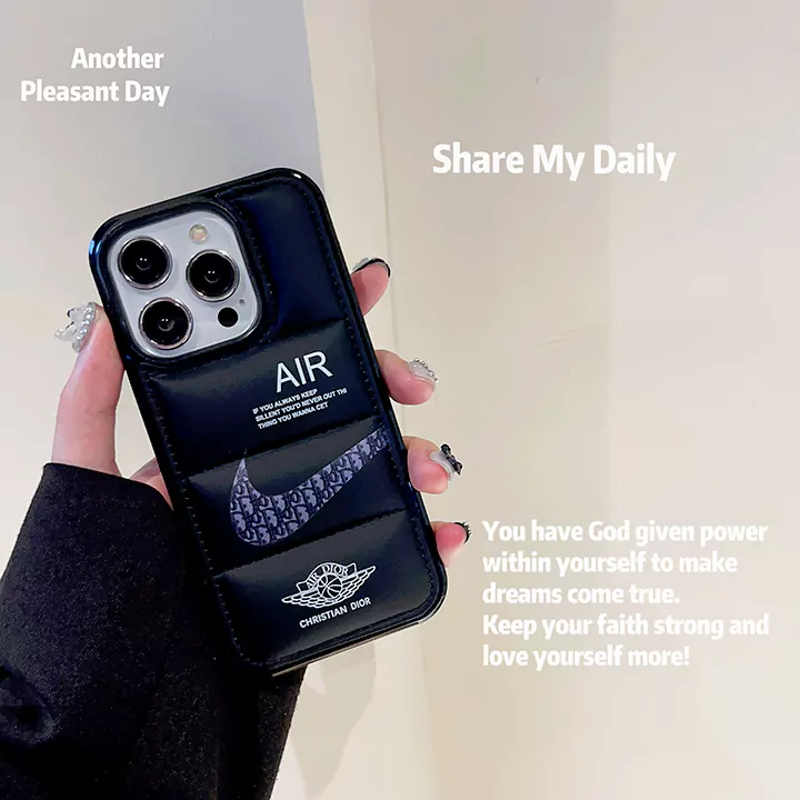 NIKE-DIOR スポーツスタイル ダウンジャケット シンプル ファッション iphone16 スマホケース