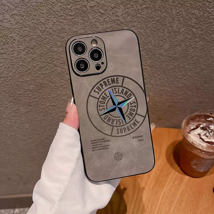 2色展開iPhone 16 レトロレザーケース Laser Stone Island-supreme