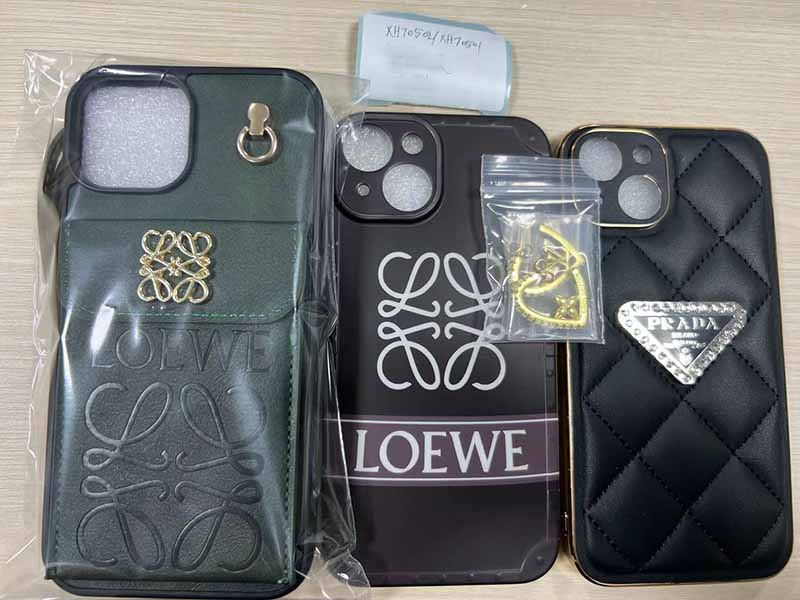 iPhone14 ケース ロエベ風 ブランド スマホケース ショルダー