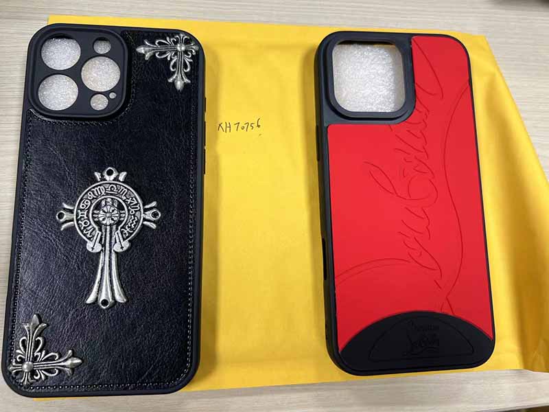 ​iPhone16 Pro Max 保護ケース クロムハーツ 風 ブラック芸能人愛用