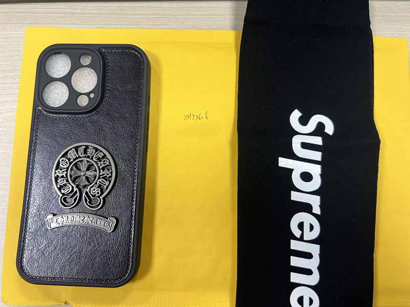 ​iPhone16 Pro 携帯 ケース クロムハーツ 風 ブラックメンズ