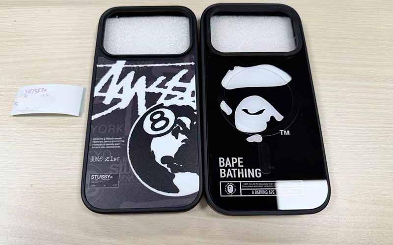iPhone17 Pro スマホケースBape Stussy風 ストリート