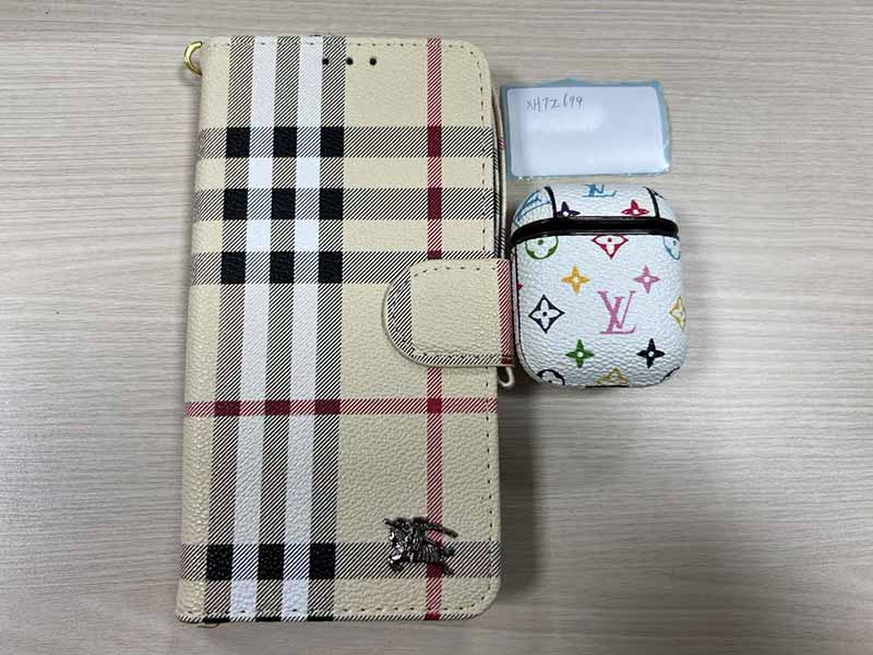 iPhone14 Pro Max 手帳型 ケース バーバリー風 カード収納