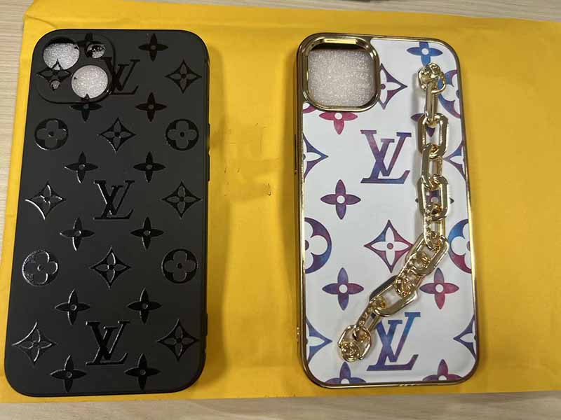 iPhone14 ケース ルイヴィトン風 ハイブランド スマホケース キラキラ
